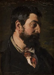 Porträtt av den franske målaren Alfred Guillou