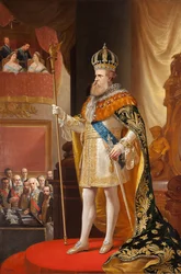 Kejsar Peter II av Brasilien vid öppnandet av generalförsamlingen 1872.