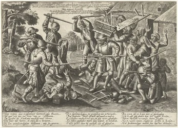 Strid mellan bönder och soldater Derboer Plaeghe (titel på objekt)