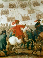 Fältmarskalk Octavio Piccolomini, befälhavare för de kejserliga trupperna under trettioåriga kriget ... (olja på duk)