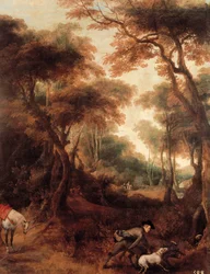 Kung Filip IV av Spanien (1605-1665) har jakt,. Detalj. Målning av Peter Snayers (1592-1667). 1621-1665. Madrid. Museet för Pradomuseet.