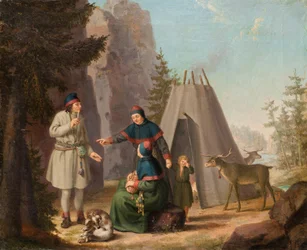 The Costumes of the Lapponians, c.1800 (olja på duk)