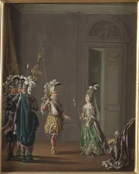 Gustave III de Suede et Ulrika Eleonora von Fersen - King Gustav III of Sweden and Ulrika Eleonora von Fersen, by Hillestroem, Pehr (1732-1816). Oil on canvas. Dimension : 50x40 cm. Nationalmuseum Stockholm