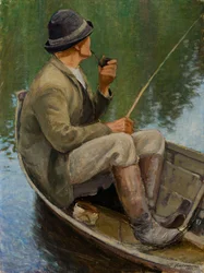Man som fiskar