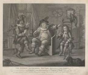 Sir Andrew Aguecheek, Sir Toby Belch and the Clown - "Twelfth Night", akt II, Scene III
