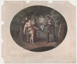 Rosalind, Oliver och Celia Shakespeare, As You Like It, Akt 4, Scene 6, 1791., 1791.