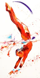 Gymnast Three, 2010 (olja på duk)