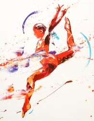 Gymnast Two, 2010 (olja på duk)