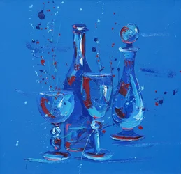 Stilleben i blått, 2005 (olja på duk)