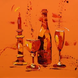 Stilleben i orange, 2005 (olja på duk)