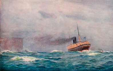 A P. & O. Steamer Outward Bound, 1913