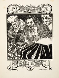 En konverserande papegoja, från Hundra anekdoter av djur, pub. 1924 (gravyr)