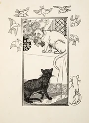 A Singular Interposition, från A Hundred Anecdotes of Animals, pub. 1924 (gravyr)