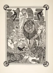 Frontispice, från A Hundred Fables of Aesop, pub.1903