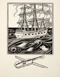 Musikaliska sigill, från Hundra anekdoter av djur, pub. 1924 (gravyr)