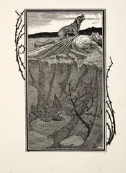 Sabinus och hans hund, från A Hundred Anecdotes of Animals, pub. 1924