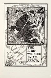 Fågeln sårad av en pil, från Fontaine Fables, pub. 1905