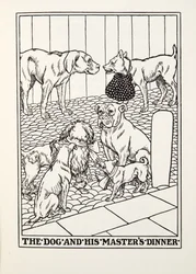 The Dog and his Masters Dinner, från Fontaine Fables, pub. 1905