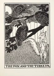 The Fox and the Turkeys, från Fontaine Fables, pub. 1905