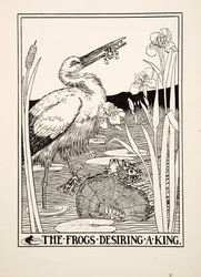 The Frogs Desiring a King, från A Hundred Fables of Aesop, pub.1903