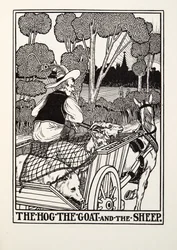 The Hog, the Goat and the Sheep, från Fontaine Fables, pub. 1905