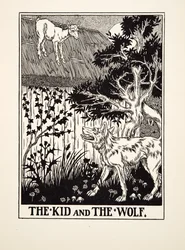The Kid and the Wolf, från A Hundred Fables of Aesop, pub.1903