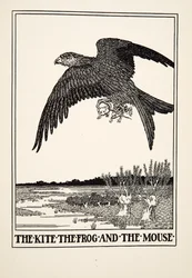 Draken, grodan och musen, från Aesops hundra fabler, pub.1903