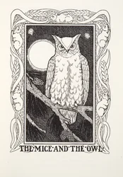 Mössen och ugglan, från Fontaine Fables, pub. 1905