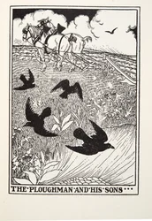 Plogmannen och hans söner, från Fontaine Fables, pub. 1905
