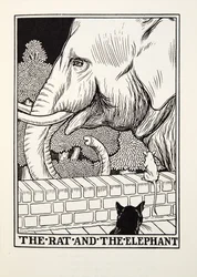 Råttan och elefanten, från Fontaine Fables, pub. 1905