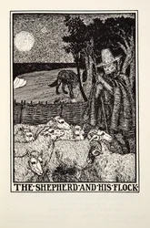 Herden och hans flock, från Fontaine Fables, pub. 1905