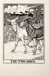 The Two Asses, från Fontaine Fables, pub. 1905