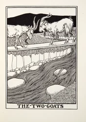 De två getterna, från Fontaine Fables, pub. 1905