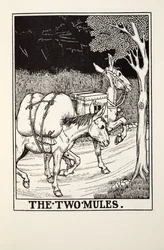 The Two Mules, från Fontaine Fables, pub. 1905