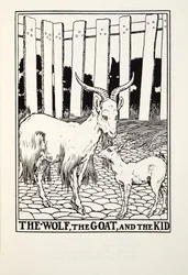 The Wolf, the Goat and the Kid, från Fontaine Fables, pub. 1905