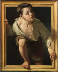 Flyktande kritik (Escaping Criticism) - Borrell del Caso, Pere (1835-1910) - Olja på duk - 1874 trompe-l