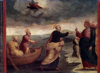 The Calling of Saints Peter and Andrew, detalj (olja på panel