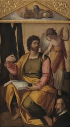 Matteus evangelisten med välgörare