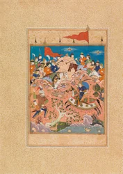 Battle Scene (wc & gouache på veläng)