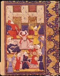 Fol.5r Indvielsesdans, fra en bog med digte af Hafiz Shirazi (ca. 1325-c. 1388) swed