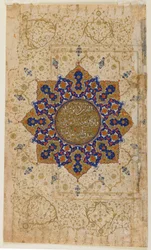 Folio från en Koran, Iran, ca 1550-70 (ogenomskinlig akvarell, bläck och guld på papper)