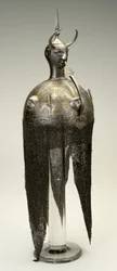 Kulah Khud, hjälm, ca 1700-talet, ändrad på 1800-talet (järn med guld- och silverinlägg)