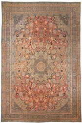 Stor Tabriz-matta, av Ardebil-design, nordvästra Persien, ca 1880