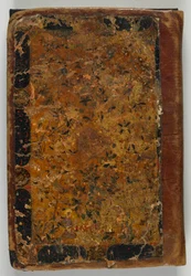 Originalbindning från S1986.44.1, möjligen Tabriz, Iran, Safavidperioden, 1549-50 (opak akvarell och lack)