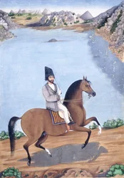 Porträtt av en ung man till häst, ca 1840