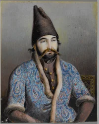 Porträtt av en adelsman eller kunglig person, möjligen Muhammad Shah Qajar