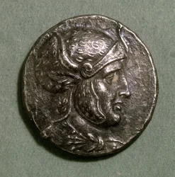 Tetradrachma av Seleucus I (c.358-280) Kung av Syrien, präglad i Persepolis, c.300 f.Kr. (silver)