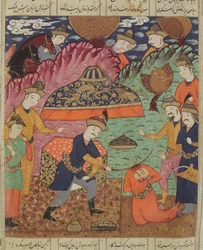 Halshuggningen av Nouzaur, illustration från 
