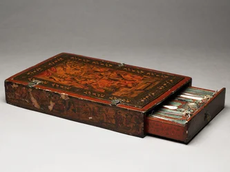 Verktygssats föreställande den heliga familjen, ca 1830 (blandade media)