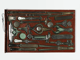 Verktygssats föreställande den heliga familjen, ca 1830 (blandade media)